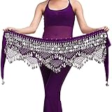 Wuchieal Women's Belly Dance Belt belly dance beginner Hip Scarf Warp skirt