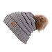 Winter&nbsp;Hat,&nbsp;NRUTUP&nbsp;Men&nbsp;Women&nbsp;Baggy&nbsp;Warm&nbsp;Crochet&nbsp;Faux&nbsp;Wool&nbsp;Knit&nbsp;Ski&nbsp;Beanie&nbsp;Skull&nbsp;Slouchy&nbsp;Caps&nbsp;Hat&nbsp;with&nbsp;Faux&nbsp;Fur&nbsp;Pompom (Gray, Free Size)