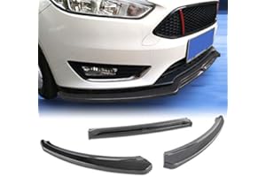 HK5 EPARTS 3 Pieces Carbon Fiber Style Look Front Bumper Lip Spoiler Splitter Body Kit Protection Fit for 2012-2018 Ford Focus