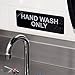 Hand Wash Only Sign
