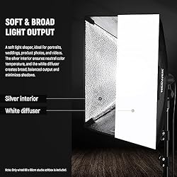 NEEWER 24x24in/60x60cm Softbox with E26 Porcelain