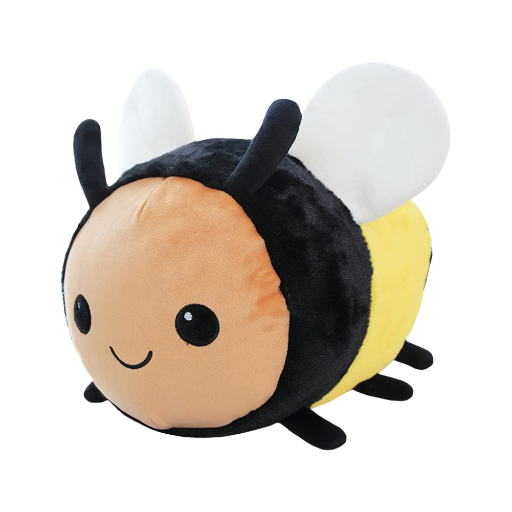 LICHENGTAI Cute Bee Plush Toy, Super Soft Bee Plush Doll Kawaii Honeybee Plush Pillow Cushion Animal Stuffed Plush Doll Halloween Birthday Gift for Kids Boys Girls, 40cm