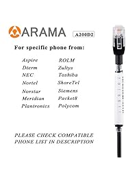 Arama Wired Teléfono Headset overol W cancelación de ruido micrófono para NEC Aspire dterm Nortel norstar Meridian Plantronics Polycom shoretel Siemens rolm Toshiba zultys packet8 Landline deskphones