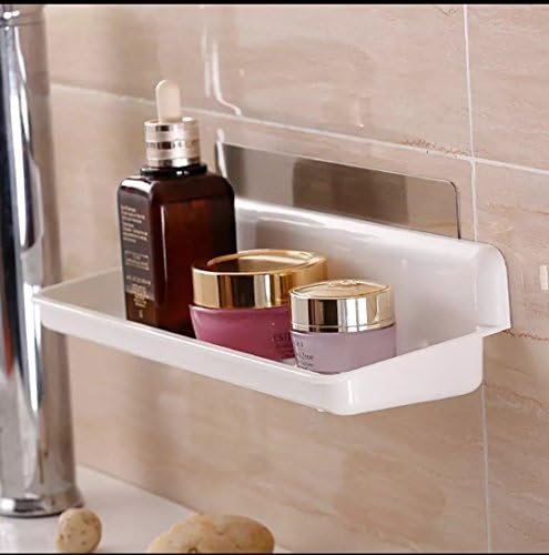 SWARG Wall Mounted Bathroom Shelves Plastic Material Bathroom Kitchen Storage Shelf (1 Pic)