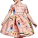 Girls Princess A Line pink playwear Mamma print Party Dresses 2T-7T
