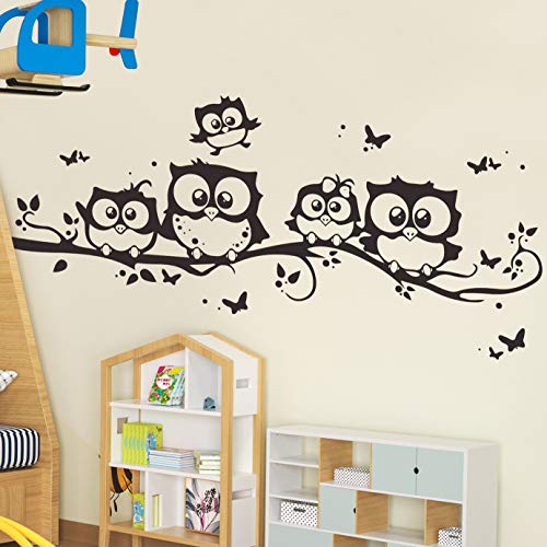 Vinilos Folies : Kit Vinilo Decorativo Infantil Búhos Con Aves