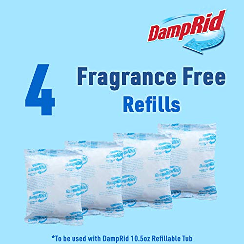 DampRid Fragrance Free Absorber 10.5 oz. Easy Fill Refill Packs-4 Count ...