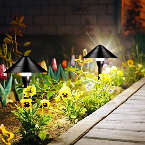 Outdoor Lights Landscape Lights Garden Lights, 12V 5W Low Voltage Patio Lawn Yard Pathway Lights,Aluminum Construction IP65 Waterproof 4000K Natural White 5 Years Warranty (4-Pack)