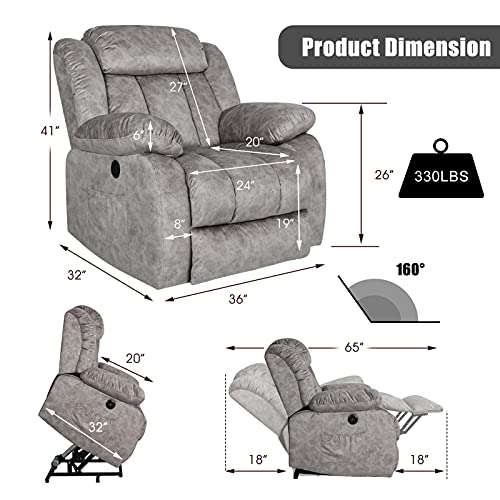 SELLERWE Power Lift Recliner Chairs for Elderly, Massage Seniors
