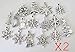 32PCS Antiqued Silver Metal Tree Santa Snowflake