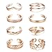 FINREZIO 7PCS Adjustable Toe Ring for Women Girls Open Tail Ring Flower Knot Simple Toe Ring Gifts Jewelry Set…