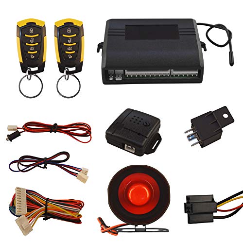Car Security Alam Keyless Entry System with 2 Remote Controls & Siren