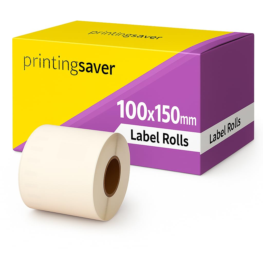 Compatible Roll 100mm x 150mm White Direct Thermal Labels for Zebra GK420d GK420t GC420d GX420d GX420t GC420t GX430t GT800 ZD420 LP2844 TLP 2844 Citizen CL-S521 CL-S621 CL-S631 (500 Labels per Roll)