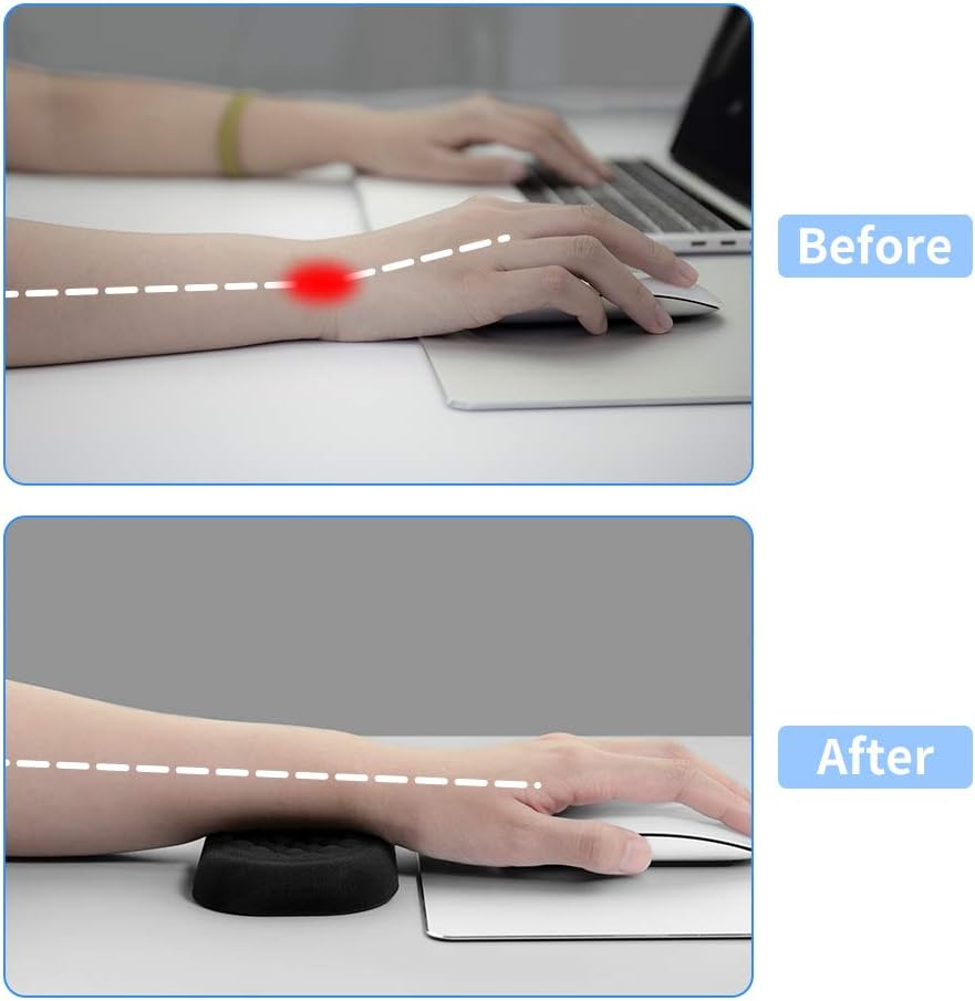 VAYDEER Keyboard and Mouse Wrist Rest Pad Set Padded Memory Foam Hand Rest Support for Office, Computer, Laptop, Mac Typing and Wrist Pain Relief and Repair(Large Set) : Office Products