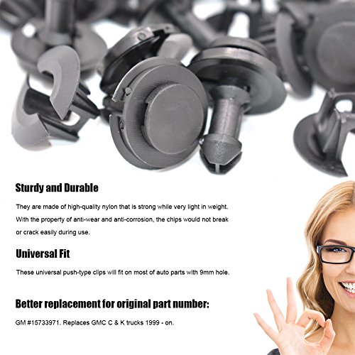 Front Air Deflector Retainer Clip & Grommets 32pcs Front Air Dam and