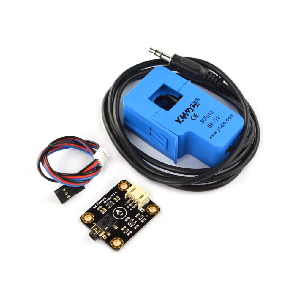 Gravity: Analog AC Current Sensor 5A | AC Current Signal Conversion Module Open Type AC Transformer Probe Included (Non-contact Measurement)