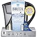 Brita Medium 8 Cup Water Filter Pitcher with 1 Standard Filter, BPA Free – Stainless Steel