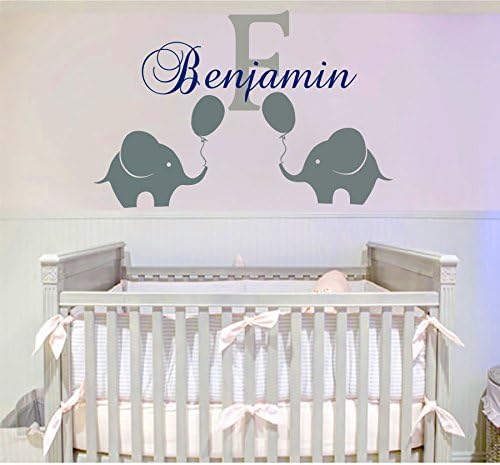 Custom-made Personalized Name Elephant Wall Sticker decal Baby Kids Nursery Bedroom Vinyl Decor Home Art Decoration