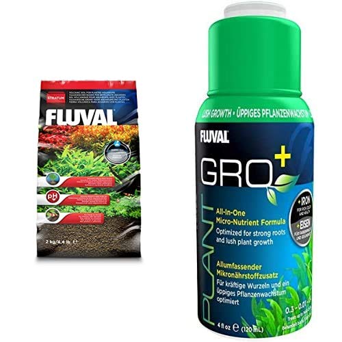 Fluval Aquarium Planting Stratum and Plant Grow Bundle in