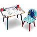 Delta Disney Finding Dory 5 Piece Furniture Kids Set - Plastic Toddler Bed, Multi-Bin Organizer, Art Desk and Chair, Director's Chair for Girls Toddler