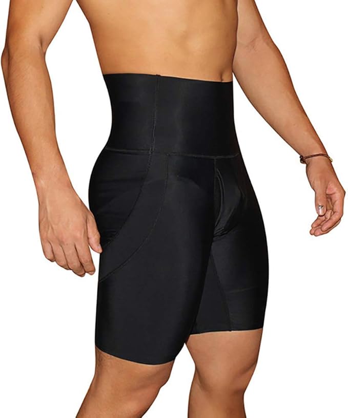 Men HighWaist Compression Short Tummy Control Underwear for Cycling