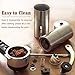 Coffee Grinder Manual, Stainless Steel Coffee Bean Grinder Ceramic Conical Burr Hand Crank Mill with Spoon AUKO