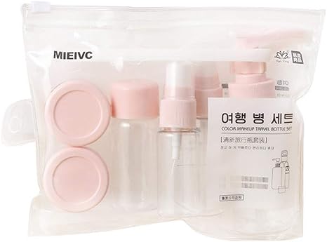 Amazon Co Jp 小分けボトル 海外 旅行ボトル プラスチック容器 詰め替え プラスチックの袋も付き シャンプー クリーム 化粧品 収納 旅行用品 ピンク 旅行用品 旅行小物 通販