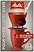 Melitta Single Cup Pour-Over Coffeemaker with Red Brewing Cone and Ceramic Coffee Mug (Pack of 4)