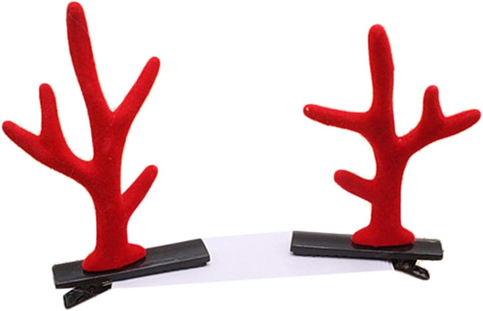 Xiuginfu 2pcs Pair Christmas Sequins Hair Clips Cute 3d Cartoon Antler Santa Hat Hairpins Amazon Co Uk Kitchen Home