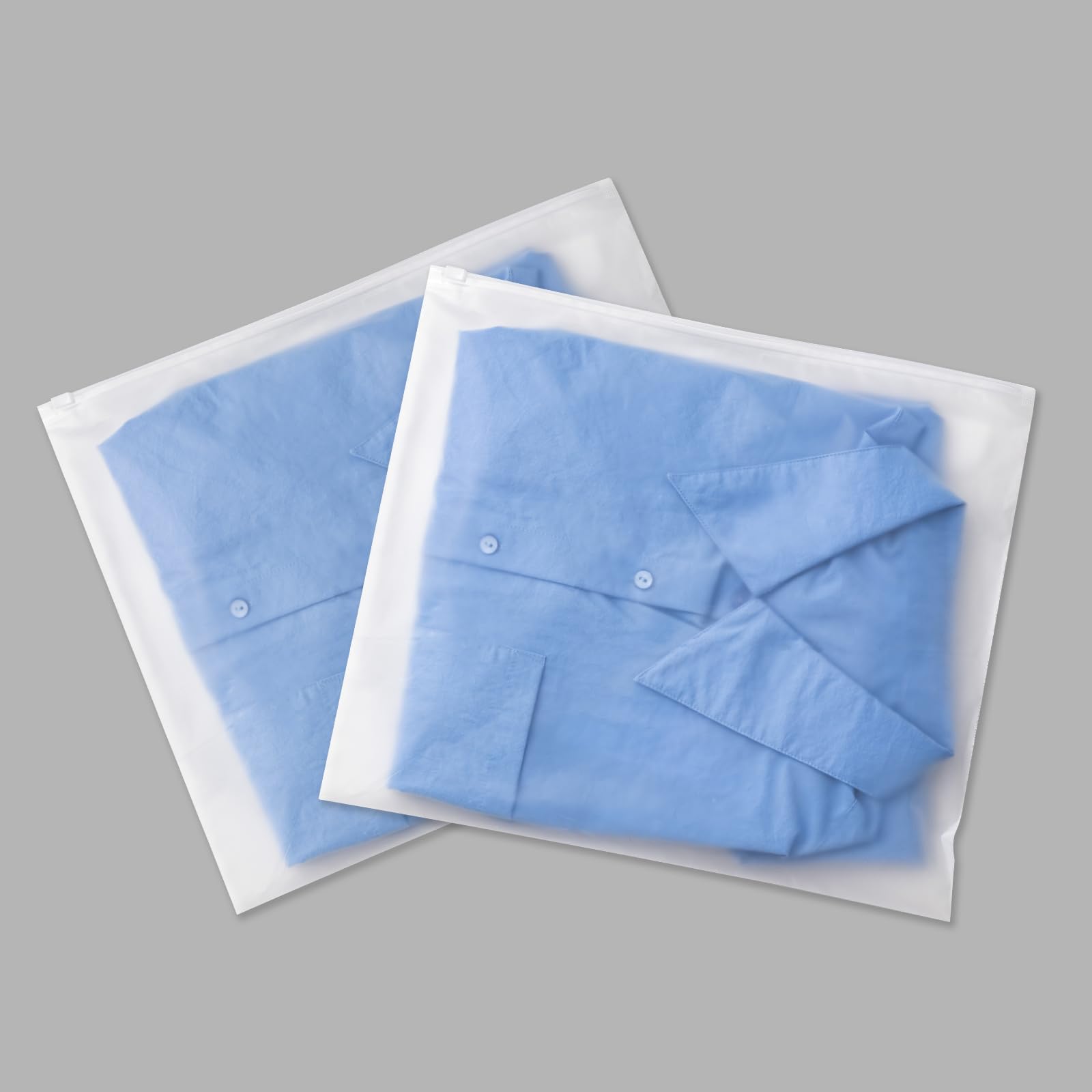 Photo 1 of 14x12 Inch Frosted Zipper Bags for Clothes, 25pcs Shipping Bags without Vent Holes for Packaging T-Shirt Swimsuit Bikini Bathing Suit Plastic for Small Business 3 Mil