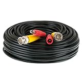 100ft Pre-Made All-in-One BNC Video and Power Cable with Connector for Surveillance CCTV Security Camera Video System, Black