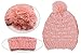 HANERDUN Women Girls Fashion Winter Warm Knitted Hat Beanie Hat Scarf Set Black