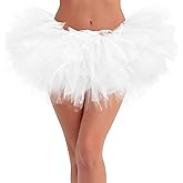 Tutus for Women 5 Layered Adult Tutu Skirts for Women Halloween Tutu for Womens 80s Costume Womens Fully Skirt Tulle Skirt