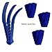 Window Blinds Cleaner Brush with 3 Microfiber Sleeves Removable for Window Blinds Duster Air Conditioner Jalousie Dust Cleaner(Blue)