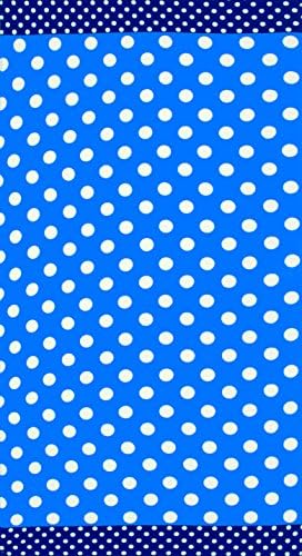 Dots and dots blue brazilian velour beach towel 40x72 inches
