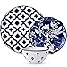 Wisenvoy Dinnerware Sets Plates and Bowls Sets Ceramic Dish Set Plate Set Stoneware Dinnerware Set Dishes Set for 4