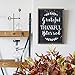 Grateful Thankful Blessed Wall Decor Large Vertical Wooden Framed Home Decor Hanging Rustic Farmhouse Inspirational Signs for Living Room Dining Room Bedroom Housewarming Gift, 12 x 16 inch