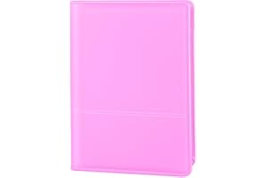 Lcjtop Padfolio Binder A5 Document Organizer with Refillable Lined Notepad, Junior Size Folder Portfolio for Women, Pink