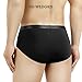 David Archy 4 Pack Men's Micro Modal Underwear Soft Comfy Low Rise Briefs(Black/Dark Gray,M)