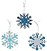 Paper Blue Magic Color Scratch Snowflake Christmas Ornaments - 24 Pieces
