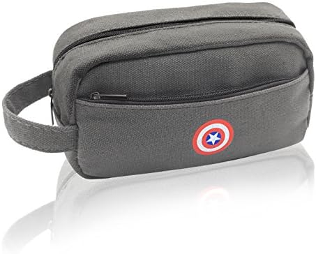 large capacity pencil pouches pencil case pencil pouch student's pencil-box stationery case pen bag writing case pencil pouch Canvas Pencil Bags(Gray)