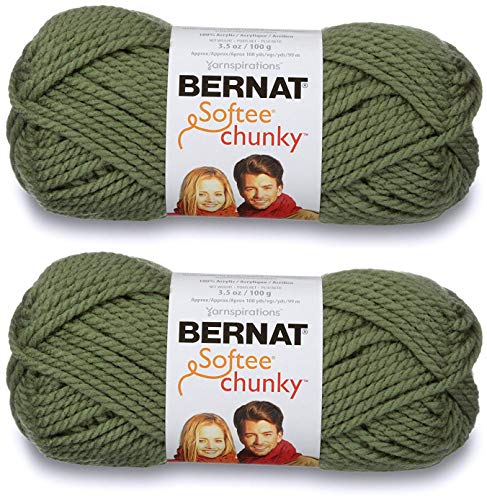 Bernat Chunky Yarn - Wald: 100% Acryl, 100g, 99m, Staerke 11 x 14 R