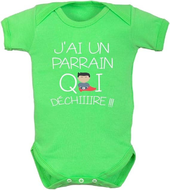 Parrain 100 Coton 0 3 Mois Body Humour Douceur Et Confort Texte Marrant Rouge Body Bebe Parrain Qui Dechire Bodys Et Combinaisons Bodys Mkyra Org