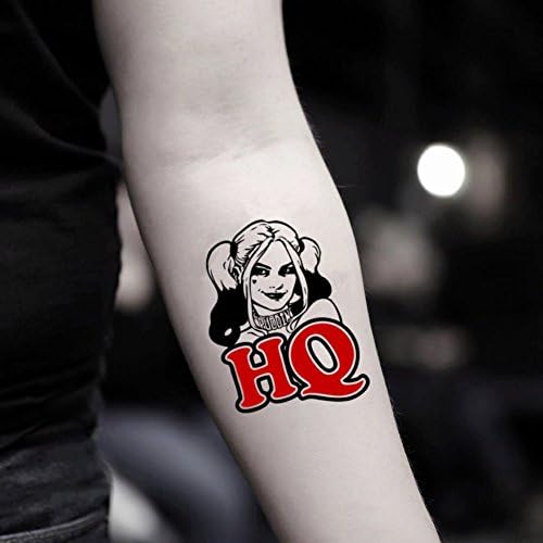 Harley Quinn Temporary Fake Tattoo Sticker (Set of 2) - TOODTATTOO.COM