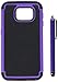 Fulland Hybrid TPU TUFF Rugged Shockproof Case with Stylus Pen and Screen Protector for Samsung Galaxy S6 - Purple