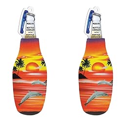 Beer Bottle Cooler Sleeve Sunset Insulated with
