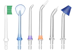Replacement Tips for Puur Smile Water Flosser – 6x Water Dental Flosser Tip | Oral Irrigator Jet Tip | Advanced Dental Care for a Healthier Mouth, Gum, and Teeth | Water Flosser Head