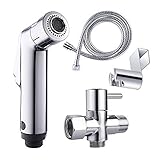 Bidet Sprayer, Kasliny Handheld Cloth Diaper Sprayer Kit for Toilet with Dual Spray Models for Personal Hygiene & Cleaning Care (Silver 2)