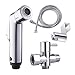 Bidet Sprayer, Kasliny Handheld Cloth Diaper Sprayer Kit for Toilet with Dual Spray Models for Personal Hygiene & Cleaning Care (Silver 2)