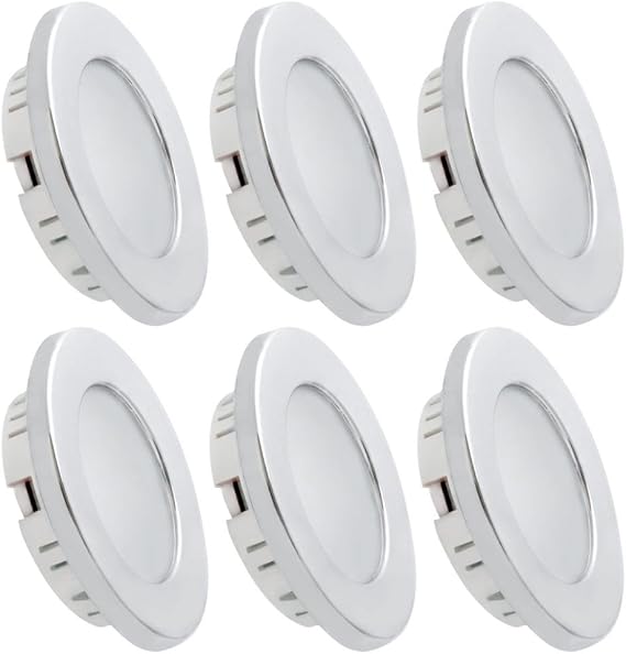 Dream Lighting 12v LED Downlights With Chrome Plated Surround, Recessed